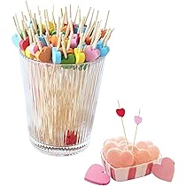 300 Stecchini Cocktail Colorati - 12 Cm Con Forme Frutta, Cuori, Fiori | Per Party, Aperitivi, Decorazioni - Foto 6