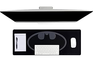 Tappetino da scrivania per videogiochi, 40 x 80 cm, motivo Batman, sottomano per scrivania, per ufficio e casa