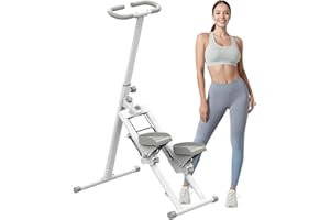 PQXJIOAE Stair Stepper, Steppers for Exercise Workout for Home Gym, Compact Foldable Stairmaster, Step Machine Vertical Stair Climber with 300LBS Loading Capacity, LCD Screen, Adjustable Handlebars