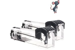 IIWEY Humane Mouse Trap, Enlarged Smart Mouse and Rodent Trap, No Kill The Mice, Pets & Children Friendly, Like a Real Mouse Home (2, Large)