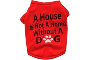 Tonsee Accessoire Hundepullover Kleine Hunde Sommer dünne kurzärmelige Haustierkleidung für große, mittlere und kleine Hunde Winterjacken Für Chihuahuas (Red, L)