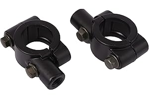 ICTRONIX Coppia Universale 8mm Moto Specchio Specchietto Titolare Adattatori Supporto per 22mm Manubrio Morsetti Nero