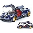Magicwand 1:24 Scale Die-Cast Paganii Huayra【Large】 with 4 Openable Doors,Pull Back Action, Working Lights,Movable Front Wheels & Working Horn & Smoke【Colors as Per Stock】【Pack of 1】