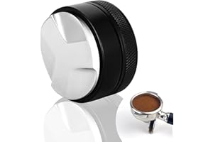 THIREI Distribuidor de Café, Nivelador de Café de Acero Inoxidable 304 de 51 mm, Herramienta de Nivelación de Café Molido, Negro