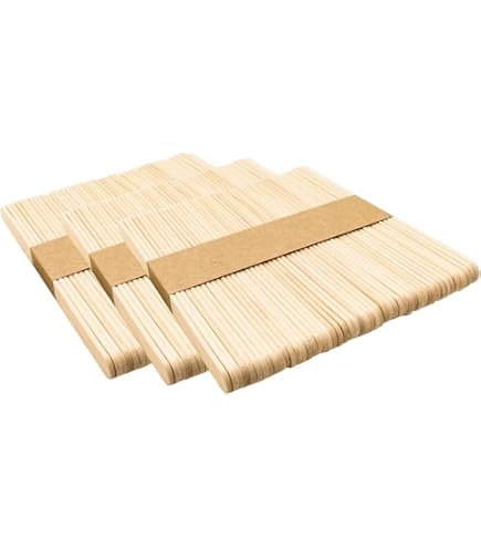 100 Bastoncini Legno Per Crafting | 15x1.8cm | Per Gelato Fai Da Te, Cosmetici, DIY - Foto 5