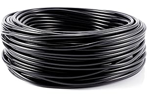 POWATE Micro Irrigation Tube,Drip Irrigation Line, 10 Meter Watering Tubing Hose, Black Supply Pipe for Garden Irrigation System