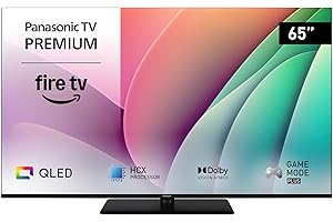Panasonic Premium TV-65W80AEZ, W80 Serie 65 Zoll, 4K Ultra HD QLED Smart TV, 2024, Fire TV, Dolby Vision & Atmos, Game Mode Plus, Alexa Sprachsteuerung, Airplay, Schwarz