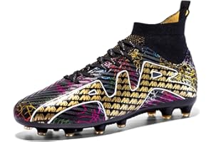 YUKTOPA Men’s Football Boots Boy's High-Top Sock Spikes Soccer Football Shoes Kids Cleats Outdoor Professional Training Shoes Sports Sneakers Competition Shoes