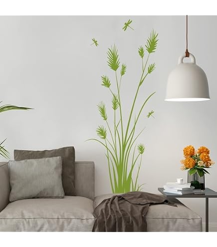 Tjapalo® Wandtattoo 'Bambus Schilf' In Braun (90x58 Cm) – Dekorativer Wandaufkleber Für Bad & Wohnzimmer
