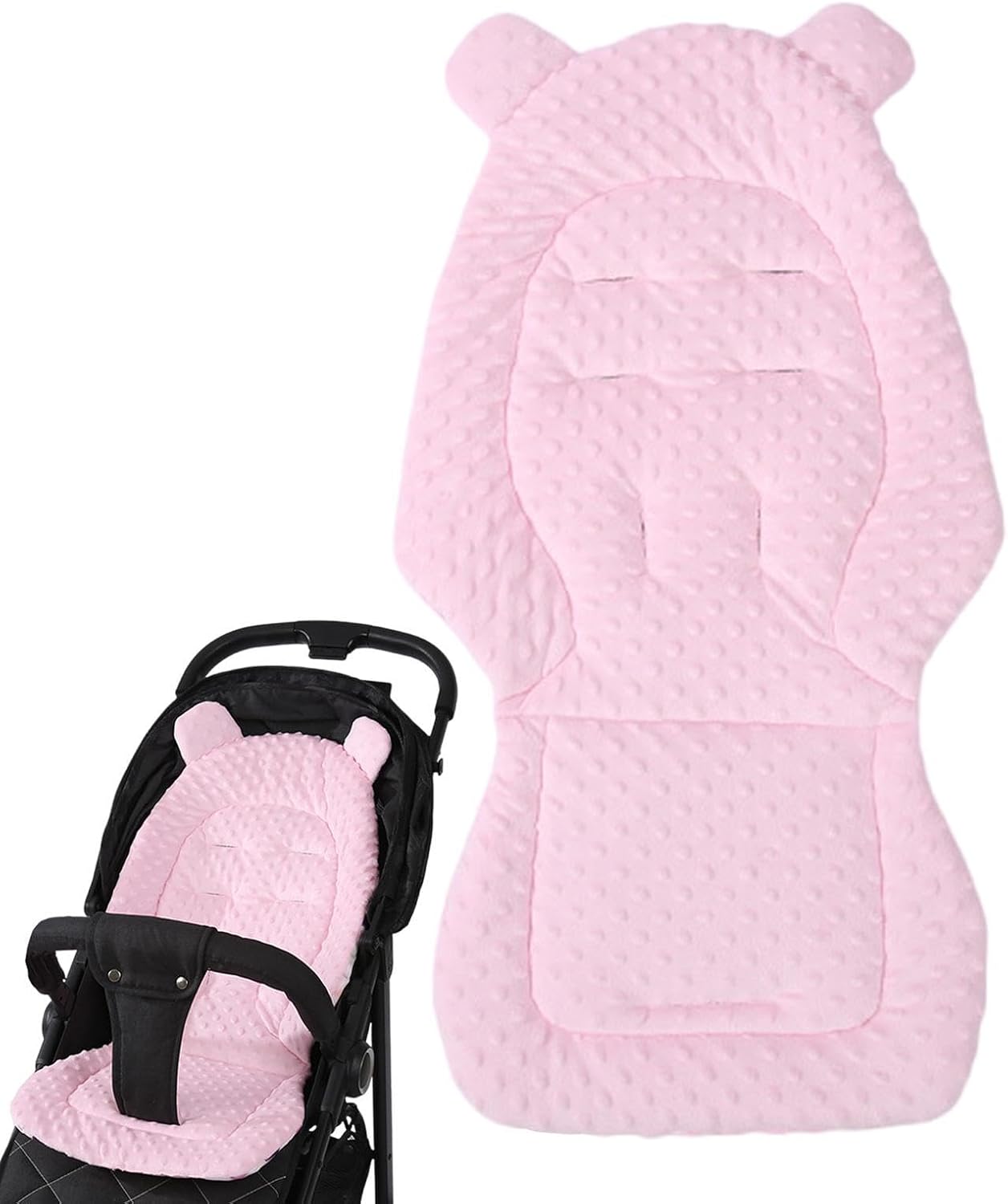 Stroller Seat Liner, 40x80cm Stroller Cushion Seat Liner, Reversible Carriage Cushion, Breathable Strollers Insert Cotton Pad for Pushchair, Car Seats, Pram Liners, Strollers Accessory