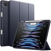 Fogy iPad Pro 13 in&ccedil; M4 2024 A2925 A2926 A3007) ile Uyumlu Case Kalem B&ouml;lmeli TPU Uyku Modlu Kapaklı kılıfı, Lacivert