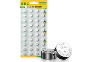 EBL LR44 baterie guzikowe – 40 sztuk baterii LR44 AG13 A76 357, baterie alkaliczne, nie zawiera rtęci, baterie guzikowe 1,5 V do zegarków, kalkulatorów, pilotów, glukometrów i zabawek