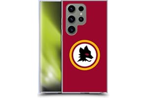 Head Case Designs Licenza Ufficiale AS Roma Wolf Circle Grafica Crest Custodia Cover in Morbido Gel Compatibile con Samsung Galaxy S24 Ultra 5G