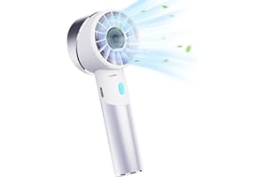 Lepwings Przenośny mini wentylator, przenośny wentylator kieszonkowy USB, z możliwością ładowania, 4 prędkości, 16 godzin, mały, cichy wentylator do domu, biura, podróży, na zewnątrz, biały