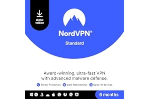 NordVPN Standard, 10 Devices, 6-Month, VPN & Cybersecurity, Digital Code