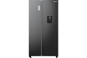 Fridgemaster MS91500IFB Non-Plumbed Frost Free American Fridge Freezer - Black - F Rated