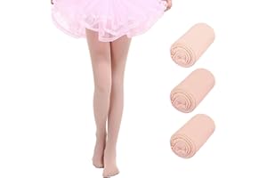 XIYEZDM Ballet Dance Tight Girls Tights Footed Kids Student School Uniform Training Tights Ultra Stretchy Soft Pantyhose Pack of 3