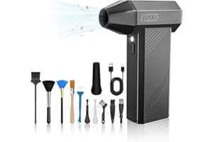 MJY 180000PRM Electric Air Duster,4 Gear Adjustable Compressed Air Duster,Rechargeable Cordless Mini Jet Fan Blower for Computer Keyboard,Car,Outdoors,Home