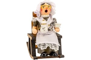 Kaladia - Räuchermännchen/Räucherfigur aus Holz - für Räucherkerzen Größe M - Motiv: Räuchermännchen Großmutter - Größe: ca. 16 cm