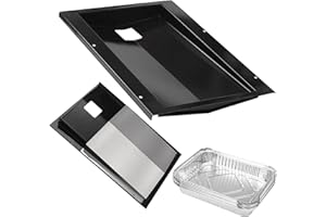 SafBbcue 69804 Fettschale mit 10 Auffangwannen aus Aluminium, Abtropfschale für Weber Spirit 300 Serie, Spirit E310 E320 E330 S310 S320 S330 Grills, hergestellt in den Jahren 2013 und 2014, 43,8 cm L