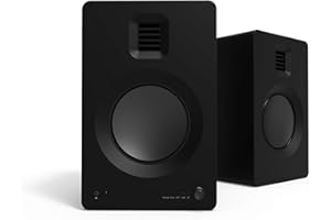 Kanto TUK Powered Bookshelf Speakers with Bluetooth® 4.2 with Qualcomm® aptX™, Phono Pre-Amp (Matte Black)