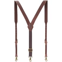 Bretelle A Y Uomo Regolabili Con Clip In Metallo – Marrone Scuro, Taglia XL, Nuove