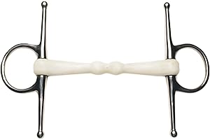 Korsteel Flexi Mullen Mouth Full Cheek Snaffle Bit, IVory, 5"