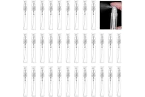 AFASOES 50 Mini Flacons Pulvérisateurs 5ml de Voyage Transparents Rechargeables en Plastique avec Couvercles pour Accessoires d'huiles Essentielles Mini Atomiseur Pompes pour Parfum Pulvérisateur