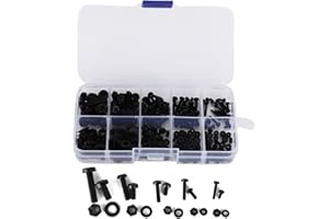 KooingTech 270 Stück Nylon Schraube Mutter Set, M2 M2,5 M3 M4 M5 Nylon Schraube Mutter Unterlegscheiben Sortiment Kit mit Schraubenaufbewahrungsbox