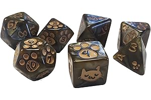 STEVE JACKSON GAMES Set di dadi poliedrici per gattini (marrone)
