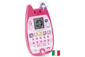 VTech Il Miaoraviglioso Telefono di Gabby, Smartphone Bambini con 4 Giochi Inclusi, Parla e Gioca con Gabby, Tastiera Numerica per Imparare a Contare, Lingua Italiana, Batterie Incluse, 3-7 Anni