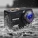 Produktbild MOCRUX Action Kamera, 16MP 4K WiFi Sport Videokamera, Ultra HD 2.0 Zoll LCD-Bildschirm 150 Grad Weitwinkel Wasserdichte Sport DV Kamera mit Montage Zubehör Kits