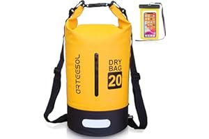 BLACKACE ARTEESOL Dry Bag 5L/10L/20L/30L Wet Bag Waterproof Bag with Phone Pouch Double Shoulder Strap Backpack for Travelling Fishing Cycling Kayaking Swimming Boating Beach