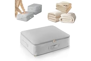 FUNTERY Ultra Platzsparender Selbstkomprimierender Organizer,2025 Neuest Komprimierender Beutel,Bewegliche Organizertaschen für bettdecken,Selbstkomprimierender Organizer für Bettdecken, Kleidung, Decken
