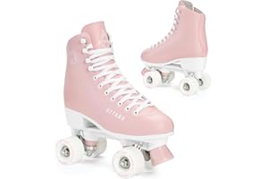 ATTABO Damskie wrotki Serena rozmiar 36-41 EU, regulowany rozmiar ABEC-3, aluminium, skóra, materiał wierzchni, ochrona palców, bezpieczne hamowanie, precyzyjne dopasowanie, koła 82A