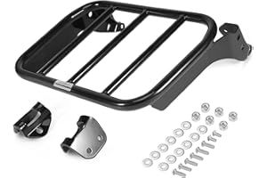kekykm Softail Sport Luggage Rack compatible With Holdfast Sissy Bar Uprights Fit 2018-Up Harley Davidson Fat Bob FXFB FXFBS Low Rider FXLR FXRST FXLRS FXLRST Sport Glide FLSB Models Gloss Black