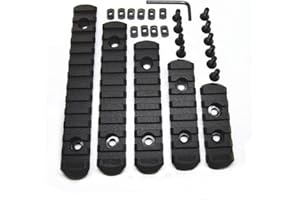 Breale 5PCS Taktische Picatinny Schiene 5 7 9 11 13 Slots Scope Mount Base Picatinny Weaver Rail Abschnitt Seitenschienen Jagdpistole Zubehör