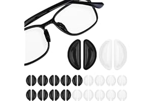 HDXH 20 Pcs Eyeglass Nose Pads,Adhesive Anti-Slip Nose Pads,Ultra-Strong Grip and Ultra-Soft,Soft Silicone Nose Pad Cushion for Sunglasses,Glasses,Eyeglasses(10 Pcs Black and 10 Pcs White)