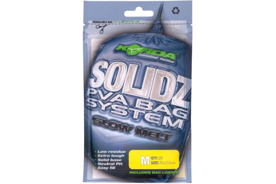 Korda Solidz Slow Melt PVA Bags Choose Size Priced Per Pack