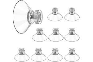 OLRWSLG 10 Stück Saugnäpfe mit Gewinde PVC Saugnäpfe Fenster Saugnäpfe 40mm*20mm Saugnäpfe mit Rändelmutter Dauerhaft saugnapf Starke Kleine Saugnäpfe für Küche, Bad, Fenster, Spiegel