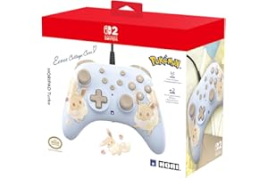 Hori HORIPAD Turbo Eevee Cottage Core - Controller cablato per Nintendo Switch 2, Switch e PC - Licenza Ufficiale Nintendo e The Pokémon Company International