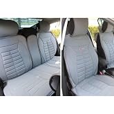 Hyundai Ioniq 6 ile Uyumlu L&uuml;x Oto Koltuk Minderi &Ouml;n Arka 5'li Set Five Star Serisi GRİ