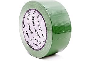Maxi MX-‎DT48G-25Y 48Mm X 25Yds Duct Tape Green, Waterproof Strong Adhesive for Patching, Sealing, Securing Cables and Labelling, Heavy Duty Indoor & Outdoor Use