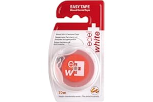 ‎EDEL & WHITE edel+white Easy Gewachstes Zahnseide Band 70 m I Dental Floss mit Minz- und Caipirinhageschmack I Zahnzwischenraumreiniger für gründliche Mundhygiene
