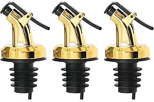 LAYBA Lot de 3 becs verseurs pour un dosage précis - Bec verseur avec capuchon de protection - Pour vin, eau-de-vie, huile d'olive, café, sirop, vinaigre, huile