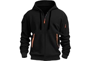 Hoodie med dragkedja för män sommar, rock herr huva blusjacka bekväm collegejacka enfärgad fritidsjacka tjock funktionell jac