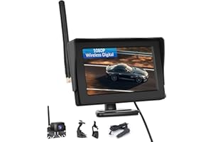 OILIEHU Caméra de recul sans Fil, Moniteur HD 4,3", 1080P 120 ° Grand Angle Caméra de recul pour Vision Nocturne Couleur Étanche IP68, Caméra de recul pour Camion Camping Car Tracteur agricole 12V