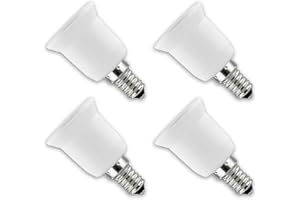 Lunartec 4 convertisseurs de douilles - Culot E14 vers ampoule E27