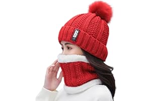 Cocila Gloves Scarf Hat Set Women And Men Winter Knit Warm Hats Scarf Dual PurposeHat Ear Windproof Hat Hat Gloves Set Womens Thermal Hat Scarf Ladies Hat Scarf Gloves Hat Gloves Scarf Set
