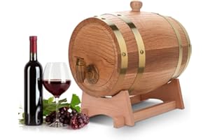 Greensen Eichenfass 3L Holzfass Weinfass Personalisiertes Design Holz Whiskyfass Liqueur Schnapsfass für Zuhause, Bar, Party und Bankett, Geburtstagsgeschenk